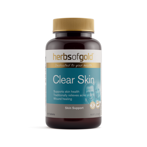 Herbs of Gold Clear Skin 60 Tablets - skin health and complexion support supplement