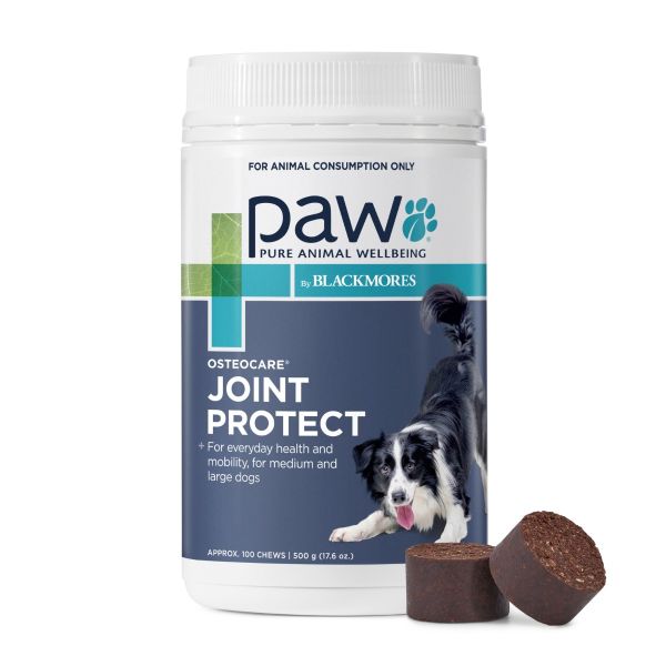 PAW by Blackmores Osteocare Joint Protect Chews 500g - Australian Made Glucosamine and Chondroitin Supplement for Large Breed Dogs
