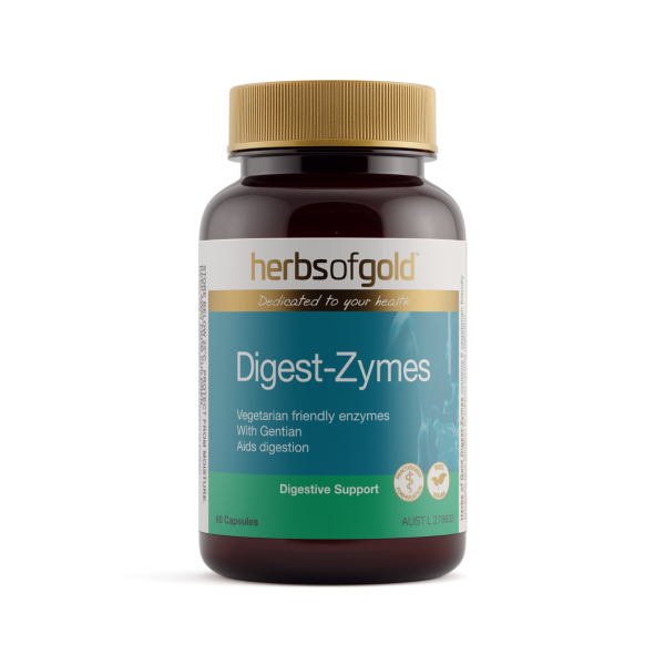 Herbs of Gold Digest-Zymes 60 Capsules - digestive enzyme support supplement