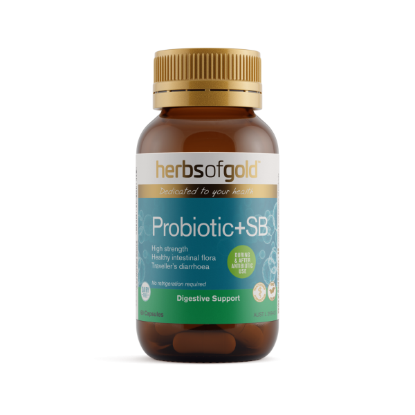 Herbs of Gold Probiotic + SB 60 Capsules - digestive and gut flora support supplement