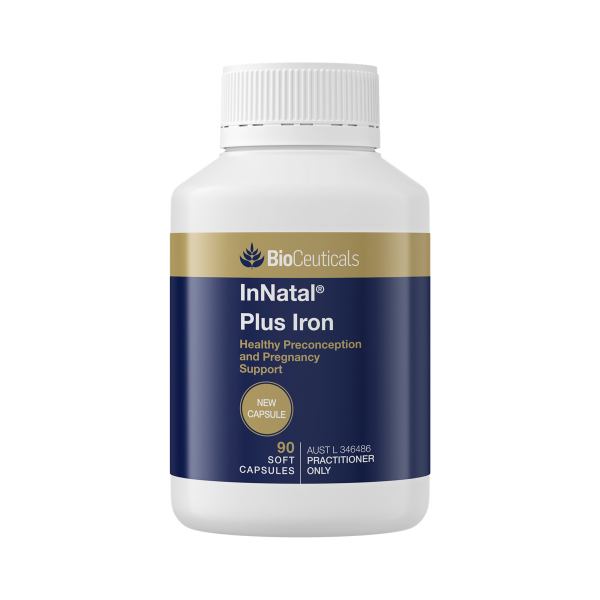 BioCeuticals InNatal Plus Iron 90 Soft Capsules – prenatal iron support supplement
