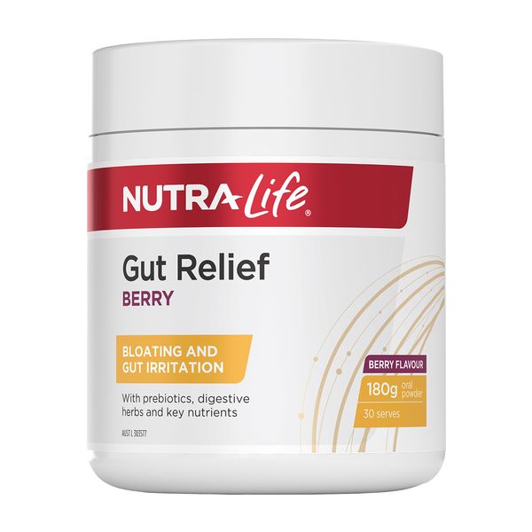 Nutra-Life Gut Health Support Berry 180g Powder - Nutritional Formula for Digestive System and Lining Integrity