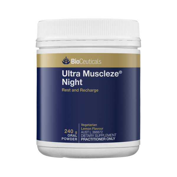 BioCeuticals Ultra Muscleze Night 240g magnesium night powder Australia
