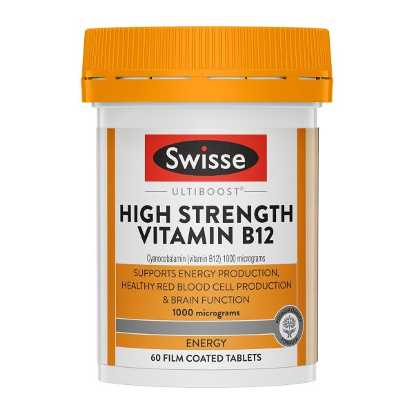 Swisse Ultiboost High Strength Vitamin B12 60 Tablets