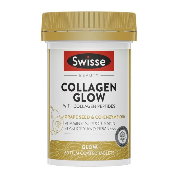 Swisse Beauty Collagen Glow W/Collagen Peptides 60 Tablets