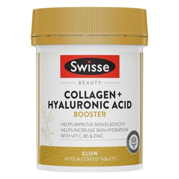 Swisse Beauty Collagen + Hyaluronic Acid Booster 80 Tablets