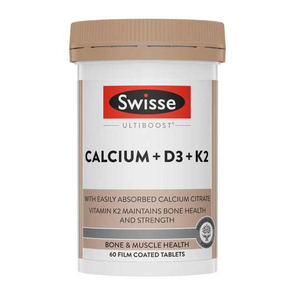 Swisse Ultiboost Calcium + D3 + K2 60 Tablets