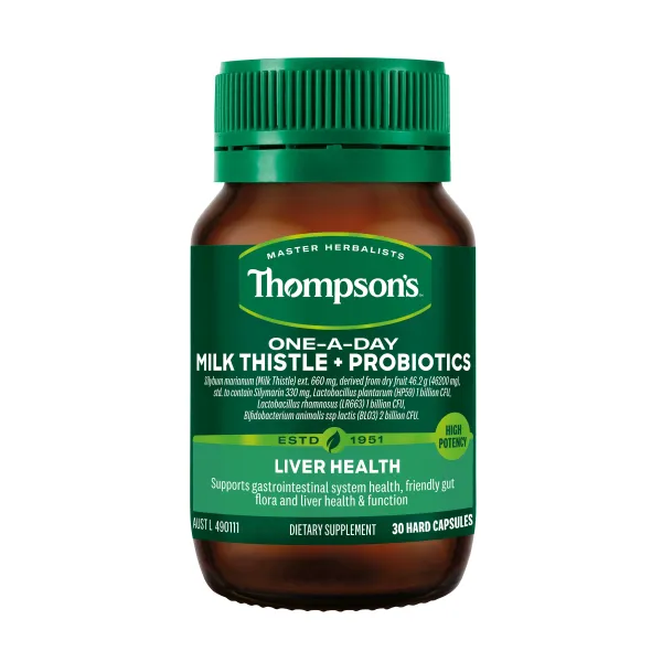 Thompson's One-A-Day Milk Thistle + Probiotics 30 Capsules