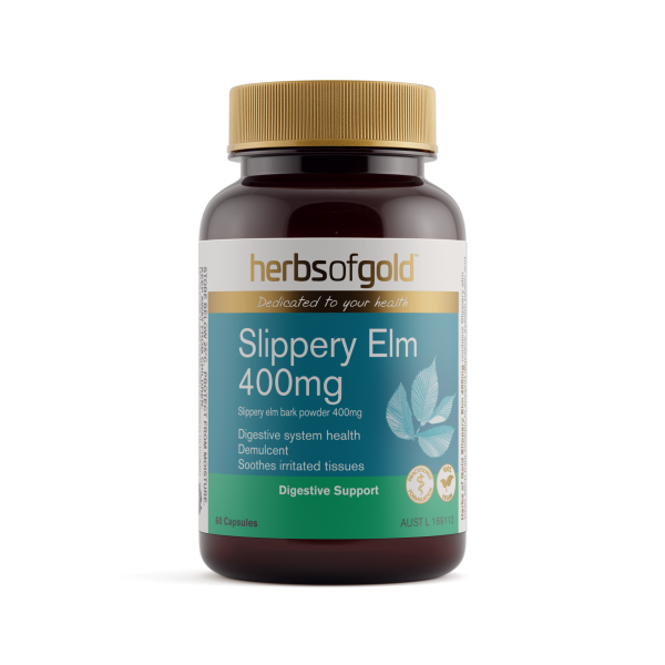 Herbs of Gold Slippery Elm 400mg 60 Capsules
