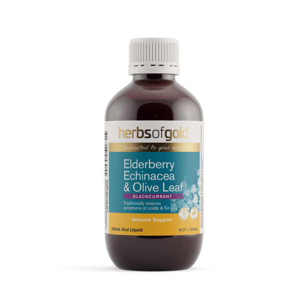 Herbs of Gold Elderberry Echinacea and Olive Leaf 200mL