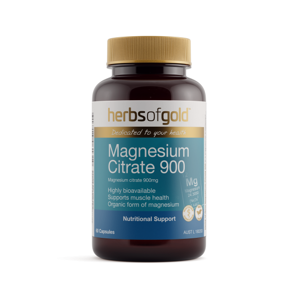 Herbs of Gold Magnesium Citrate 900 60 Capsules