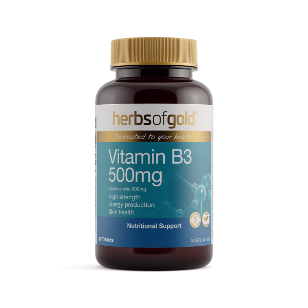 Herbs of Gold Vitamin B3 500mg 60 Tablets