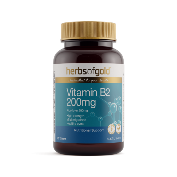 Herbs of Gold Vitamin B2 200mg 60 Tablets