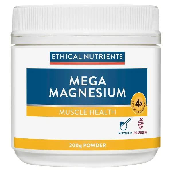 Ethical Nutrients Mega Magnesium Muscle Health Raspberry 200g