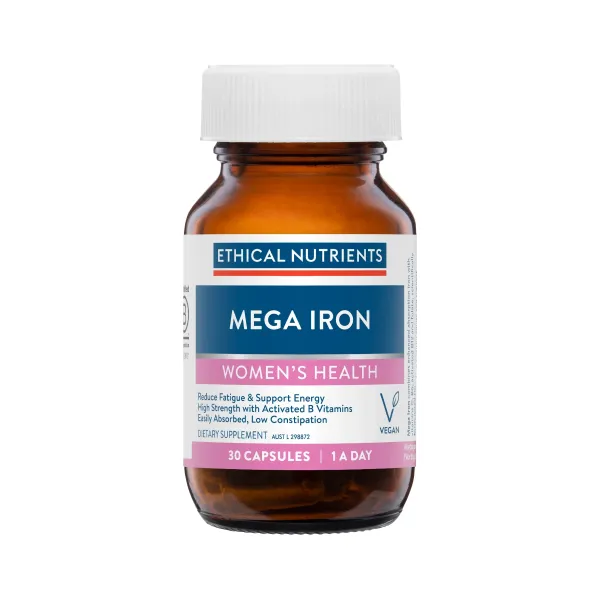 Ethical Nutrients Mega Iron Women's Health 30 Capsules