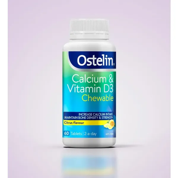 Ostelin Calcium & Vitamin D3 Chewable Citrus Flavour 60 Tablets