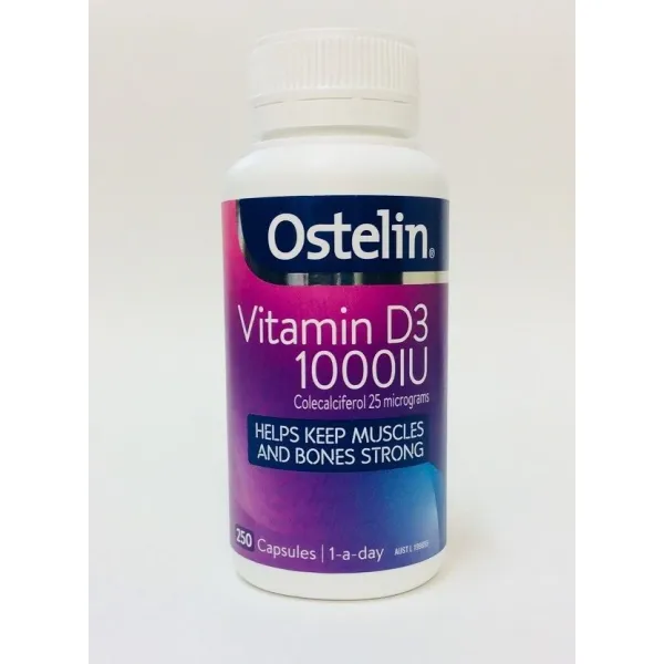 Ostelin Vitamin D3 1000IU 250 Capsules