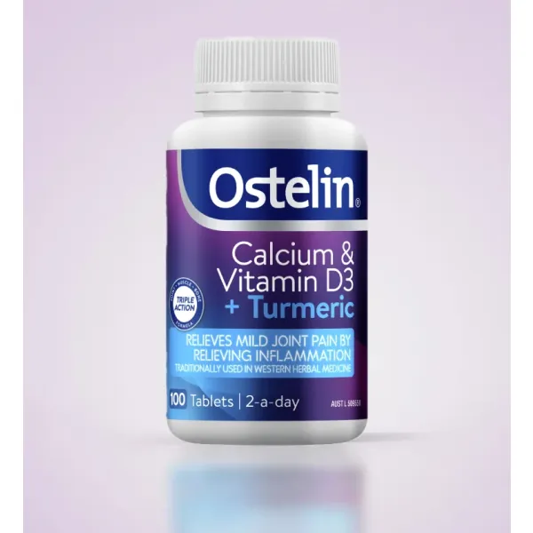 Ostelin Calcium & Vitamin D3 + Turmeric 100 Chewable Tablets