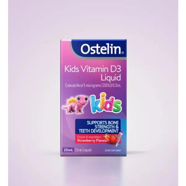 Ostelin Kids Vitamin D3 Liquid From 6 months + Strawberry Flavour 20mL