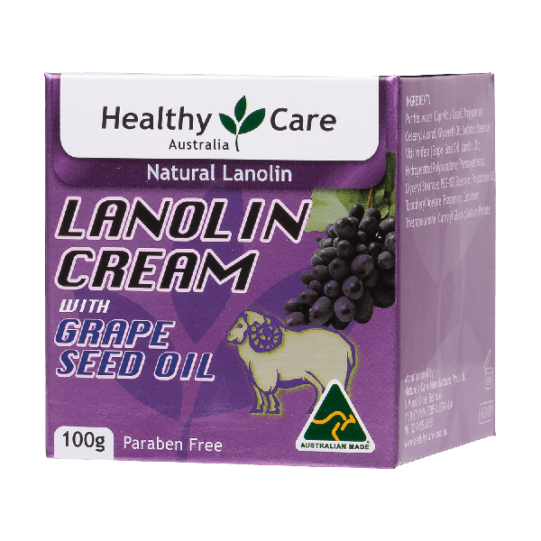 Healthy Care Grape Seed Lanolin Cream 100g