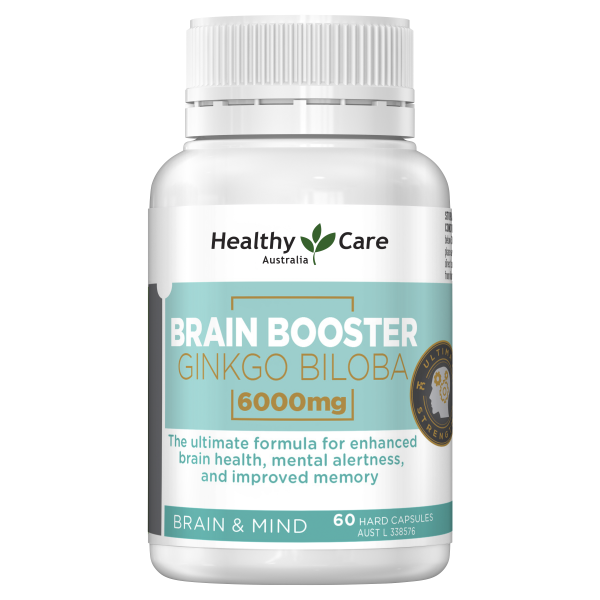 Healthy Care Brain Booster Ginkgo Biloba 6000mg 60 Capsules