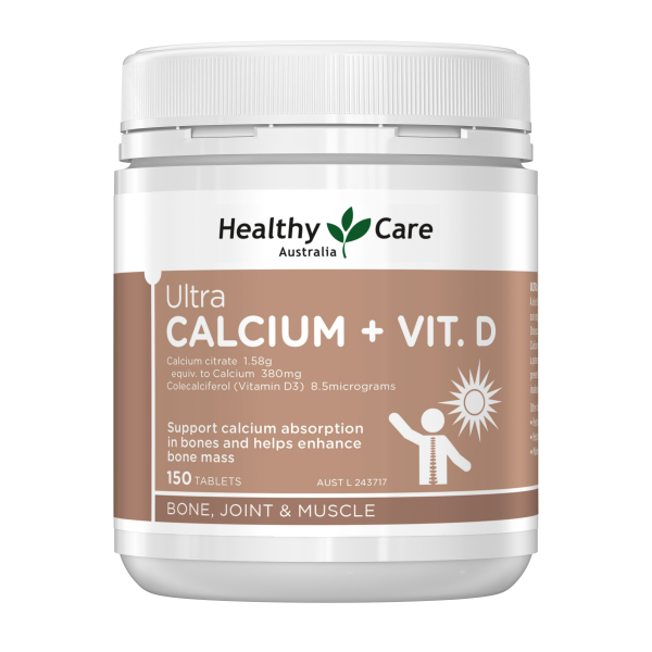 Healthy Care Calcium + Vitamin D 400 Tablets