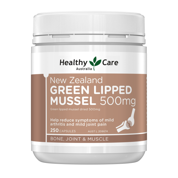 Healthy Care New Zealand Green Lipped Mussel 500mg 250 Capsules
