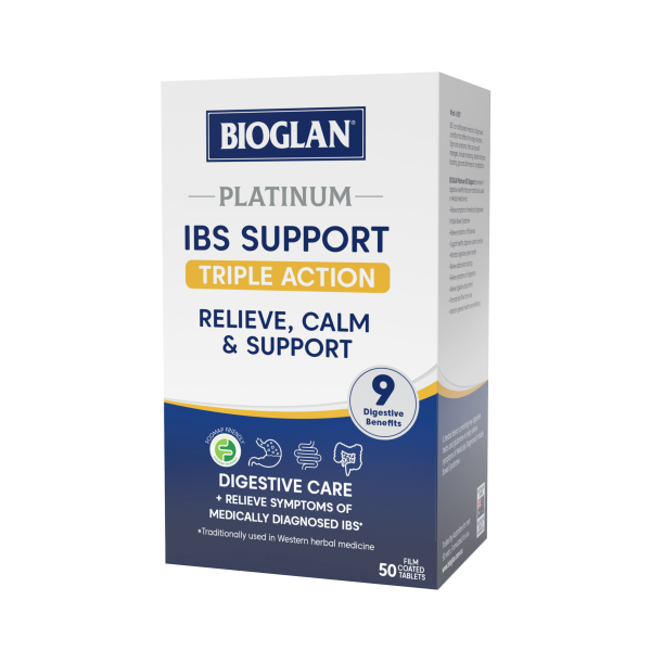 Bioglan Platinum IBS Support Triple Action 50 Tablets