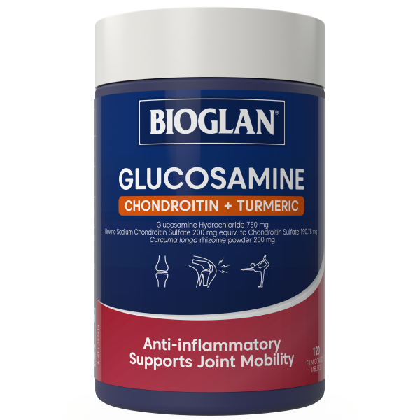 Bioglan Glucosamine, Chondroitin + Turmeric 120 Tablets