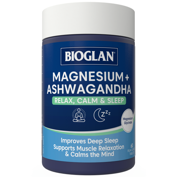 Bioglan Magnesium + Ashwagandha 60 Tablets