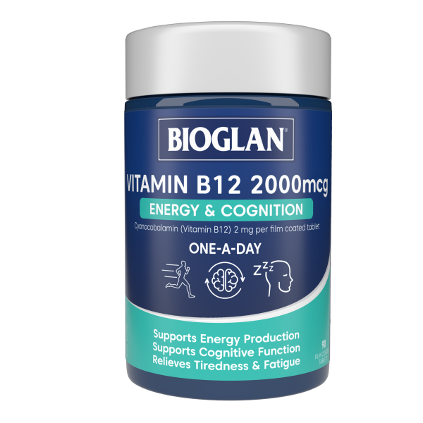Bioglan Vitamin B12 2000mcg Energy & Cognition 90 Tablets