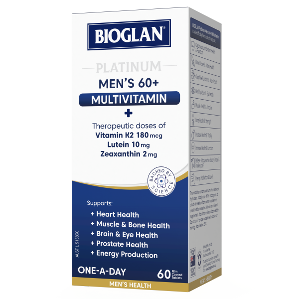 Bioglan Platinum Men's 60+ Multivitamin 60 Tablets