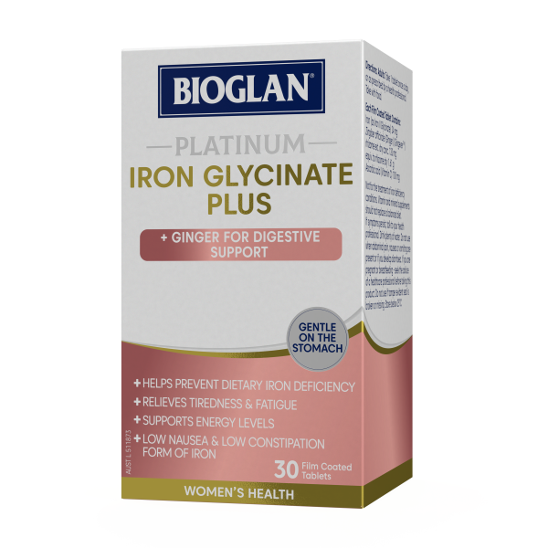 Bioglan Platinum Iron Glycinate Plus 30 Tablets