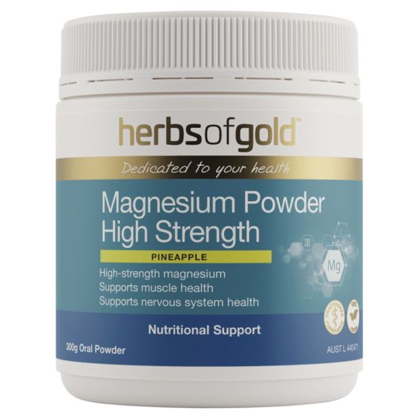 Herbs of Gold Magnesium Powder High Strength 300g