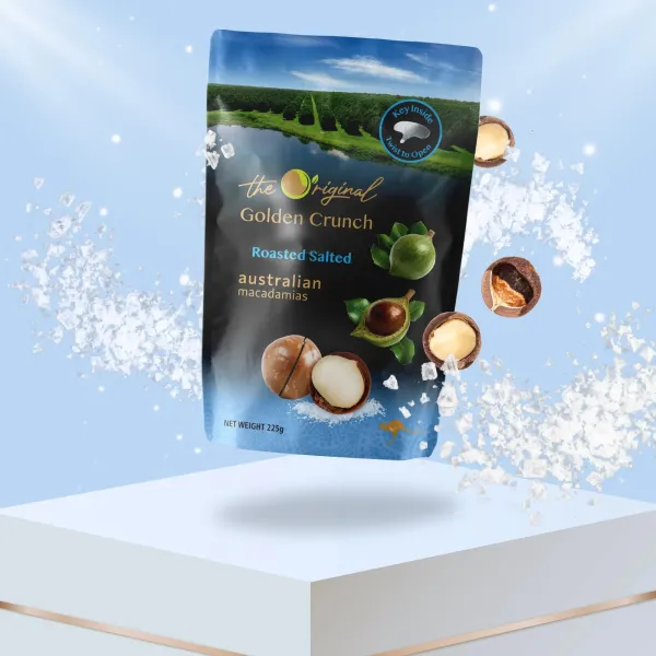 Macadamias Australia The Original Golden Crunch Macadamias Roasted Salted 225g