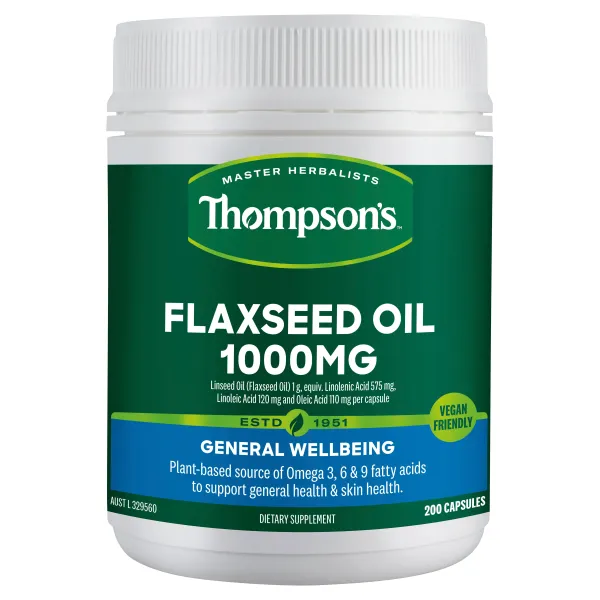 Thompson's Flaxseed Oil 1000mg 200 Capsules