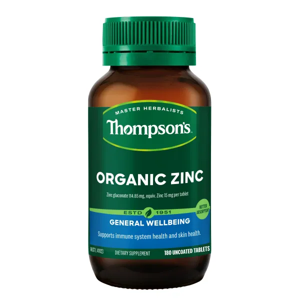 Thompson's Organic Zinc 180 Tablets