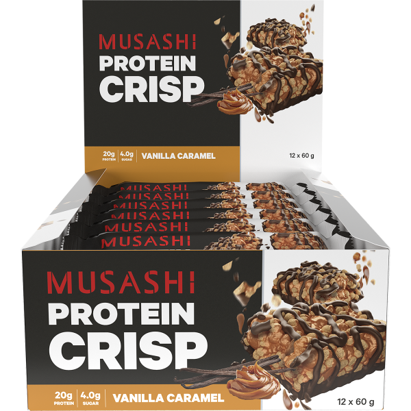 Musashi Protein Crisp Vanilla Caramel 60g x 12