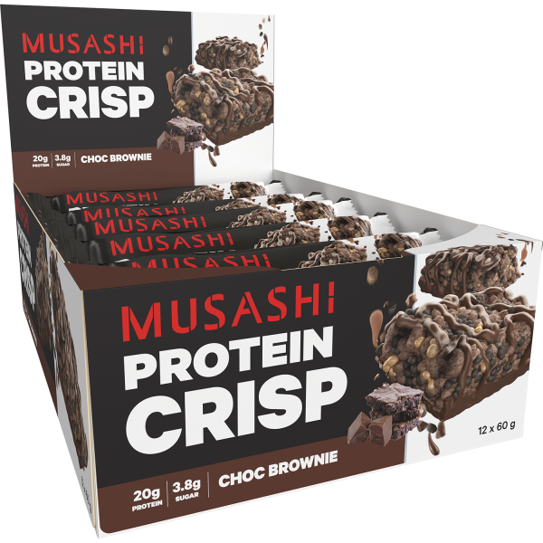 Musashi Protein Crisp Choc Brownie 60g x 12