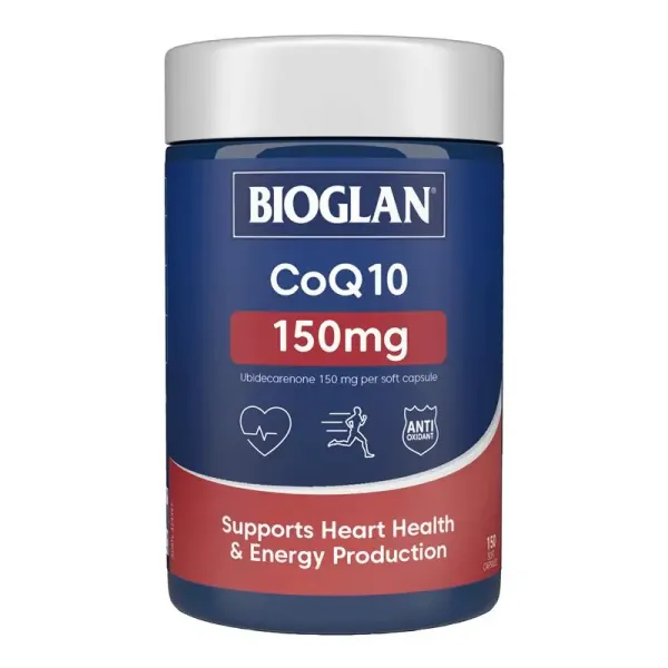 Bioglan CoQ10 150mg 150 Capsules - Daily Antioxidant Supplement for Heart Health and Energy Production