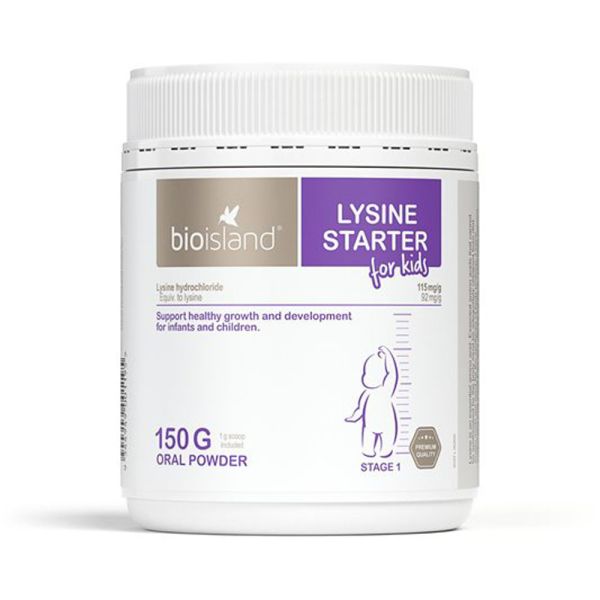 Bio Island Lysine Starter for Kids 150g - Essential Amino Acid Oral Powder for Infant Growth and Development