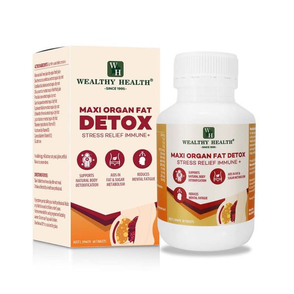 Wealthy Health-Maxi Organ Fat Detox Stress Relief Immune+ 60 Tablets