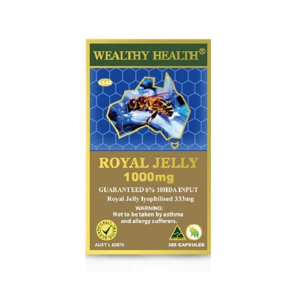 Wealthy Health-Royal Jelly 1000mg 6% 365 Capsules
