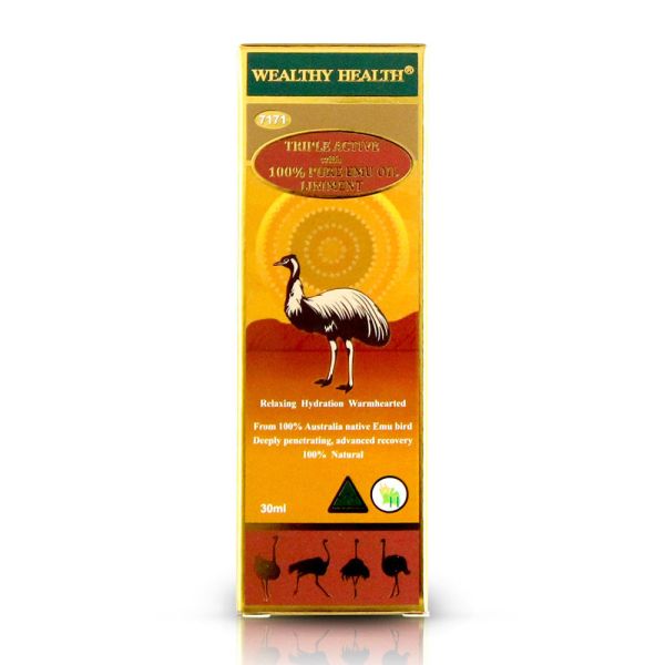 Wealthy Health-Triple Active with 100% Pure Emu Oil Liniment 30ml