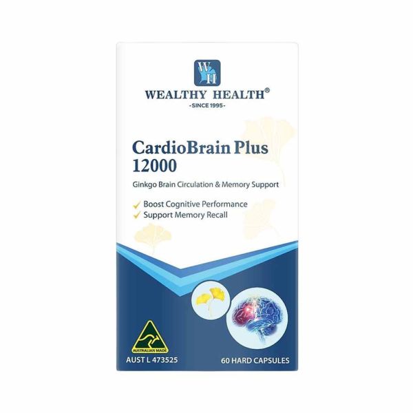 Wealthy Health-CardioBrain Plus 12000 60 Hard Capsules