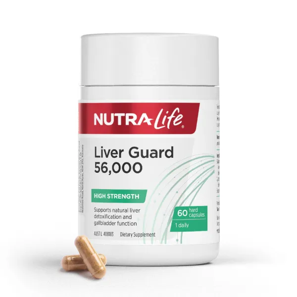 Nutra-Life Liver Guard 56,000 60 Capsules - High-Potency Milk Thistle for Liver Health and Antioxidant Support