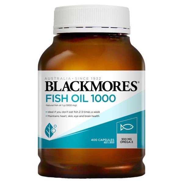 Blackmores Fish Oil 1000mg 400 Capsules - Natural Omega-3 Supplement for Cardiovascular and Cognitive Health Bulk Pack