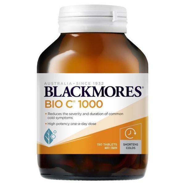 Blackmores Bio C 1000mg 150 Tablets - High Potency Buffered Vitamin C with Bioflavonoids for Immune Support