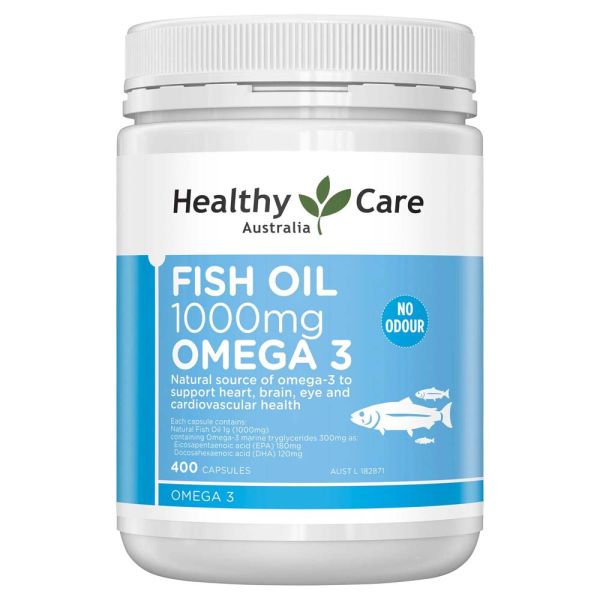 Healthy Care Odourless Fish Oil 1000mg 400 Capsules