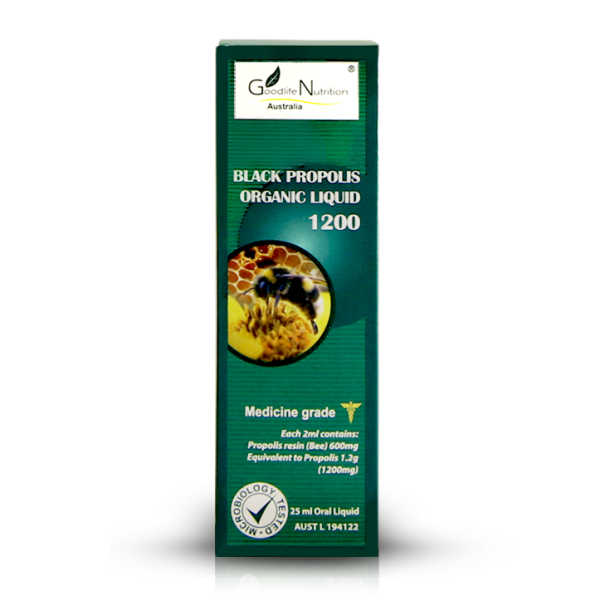 Goodlife Nutrition-Black Propolis Organic Liquid 1200 25ml